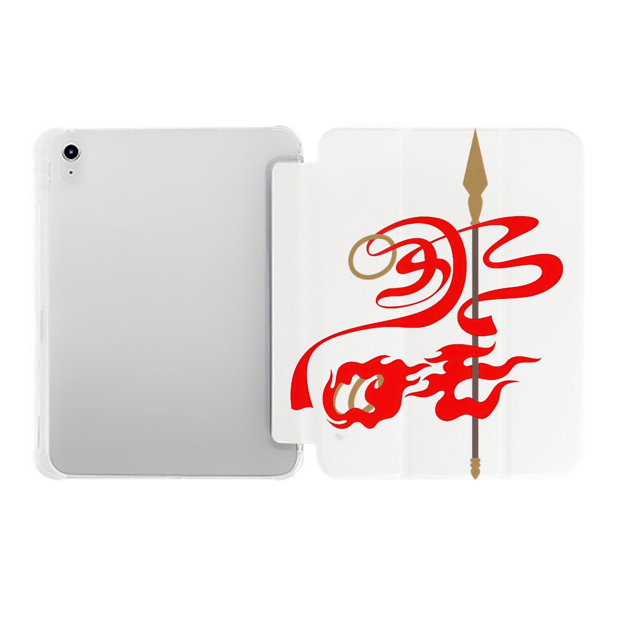 （画像用） Ne Zha 2 ナタ 魔童の大暴れ IPad ケース ペン収納付き 三つ折りスタンド PUレザー×シリコン 対応機種9.5/10.5/10.9インチ
